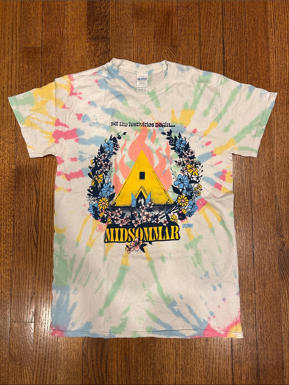 “Midsommar” (A24, 2019) Tie-Dye Unisex White T-Shirt - Small, NWOT